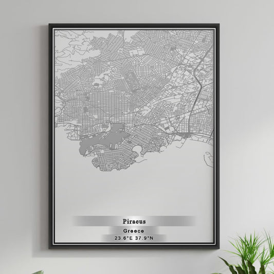 ROAD MAP OF PIRAEUS, GREECE BY MAPAKES
