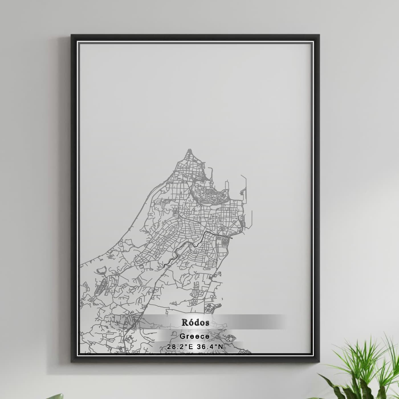 ROAD MAP OF RÓDOS, GREECE BY MAPAKES