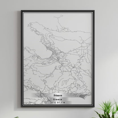 ROAD MAP OF SÁMOS, GREECE BY MAPAKES