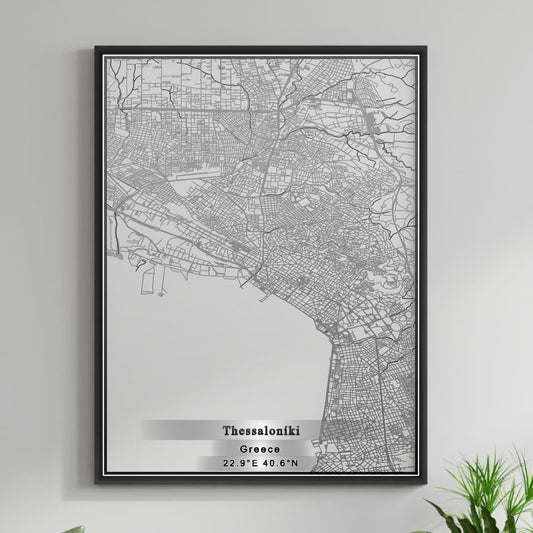 ROAD MAP OF THESSALONÍKI, GREECE BY MAPAKES