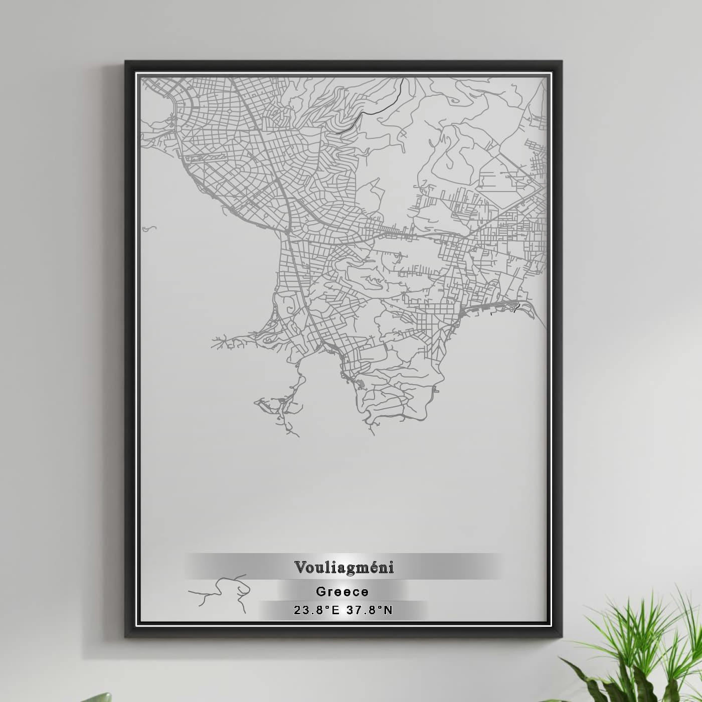 ROAD MAP OF VOULIAGMÉNI, GREECE BY MAPAKES