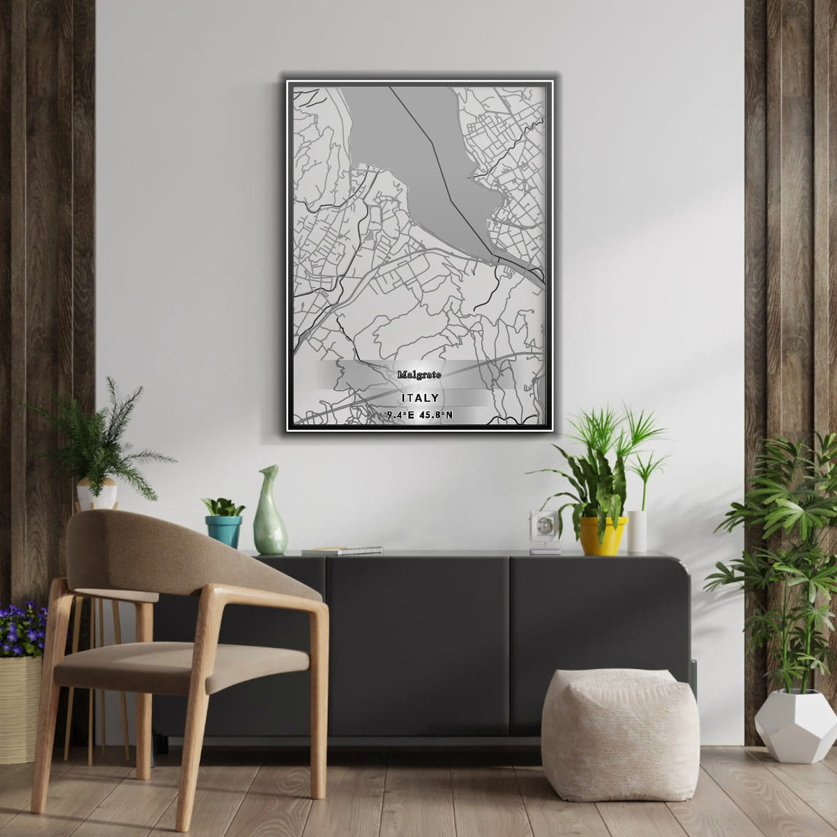ROAD MAP OF MALGRATE, ITALY BY MAPBAKES