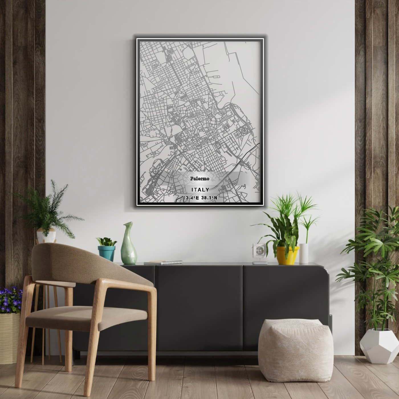 ROAD MAP OF PALERMO, ITALY BY MAPBAKES