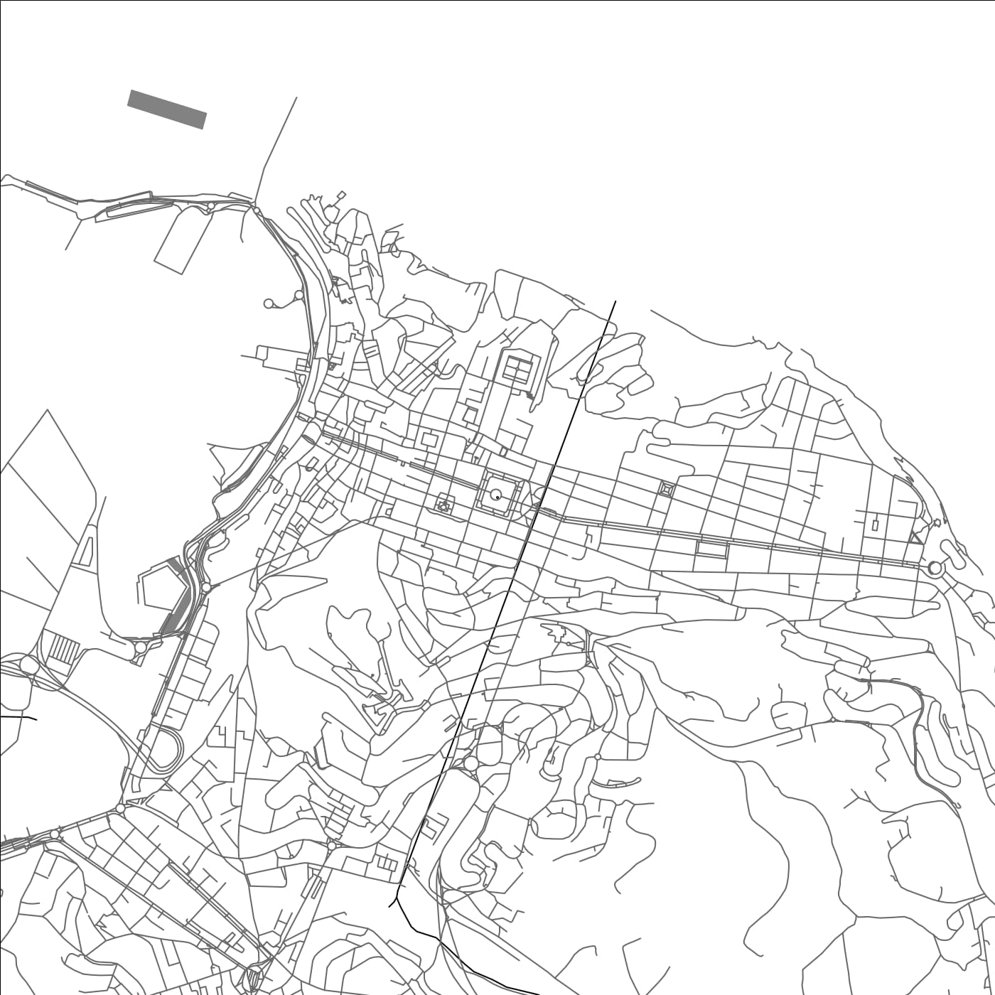 ROAD MAP OF ANCONA, ITALY BY MAPBAKES