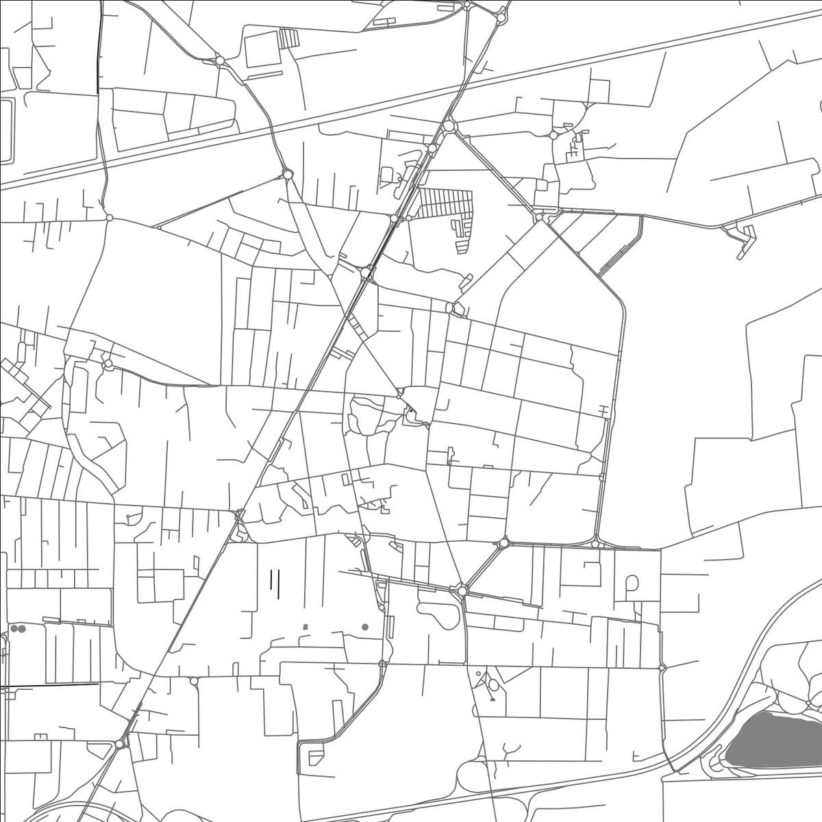 ROAD MAP OF BRUGHERIO, ITALY BY MAPBAKES