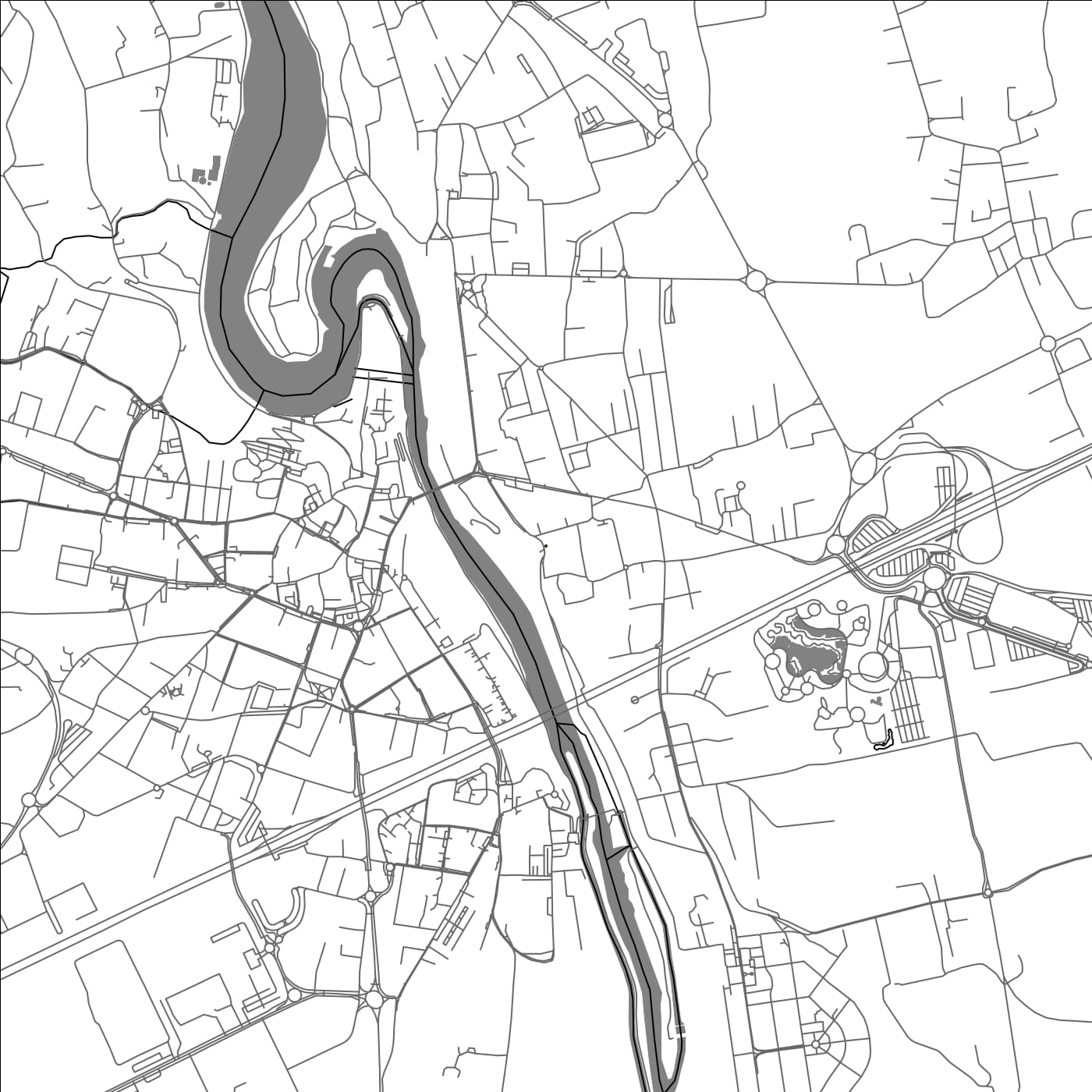 ROAD MAP OF CAPRIATE SAN GERVASIO, ITALY BY MAPBAKES