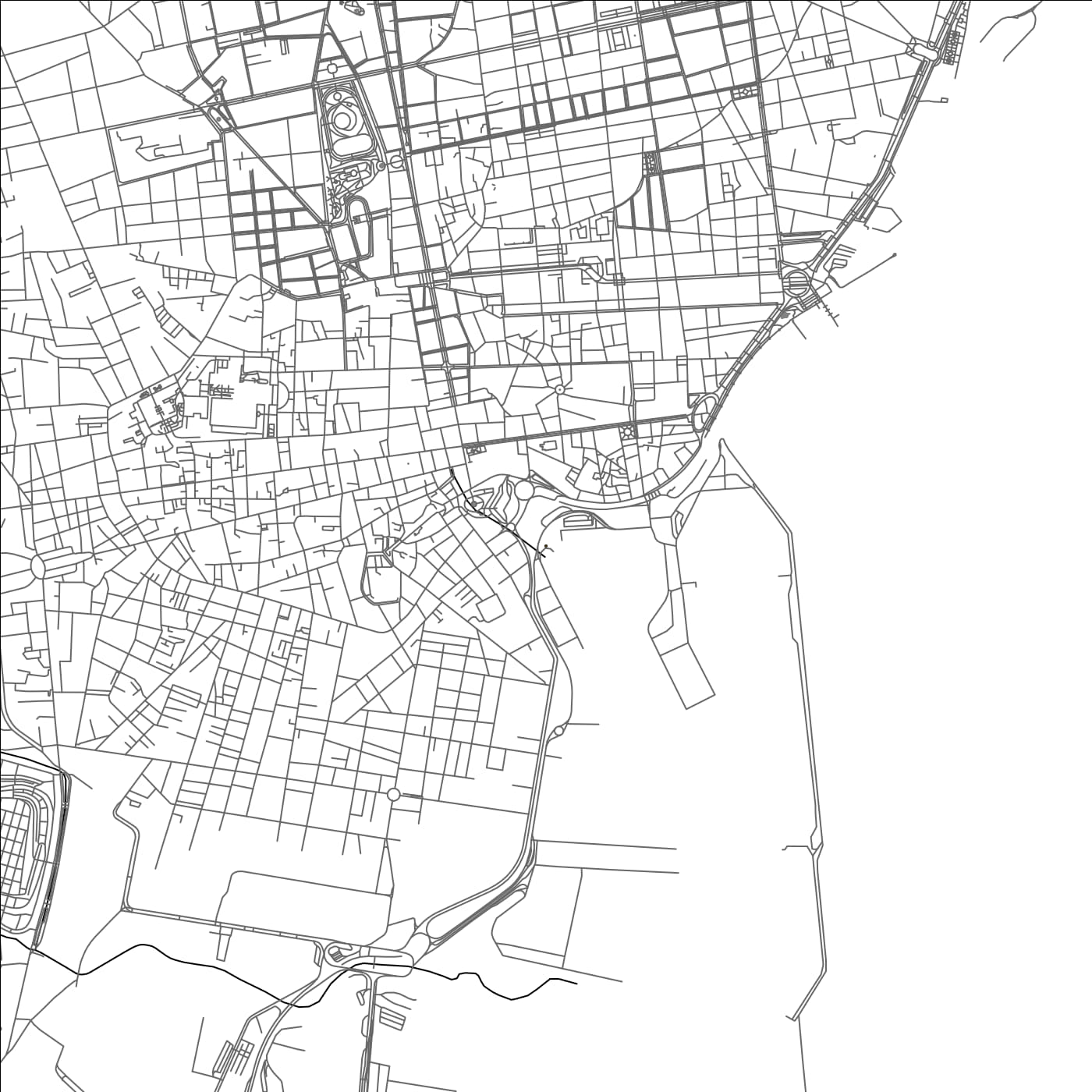 ROAD MAP OF CATANIA, ITALY BY MAPBAKES