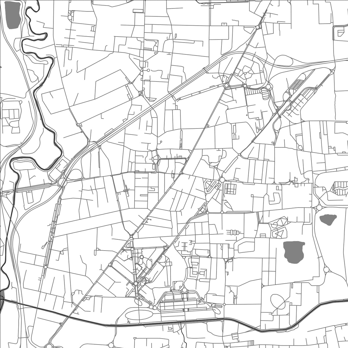 ROAD MAP OF COLOGNO MONZESE, ITALY BY MAPBAKES