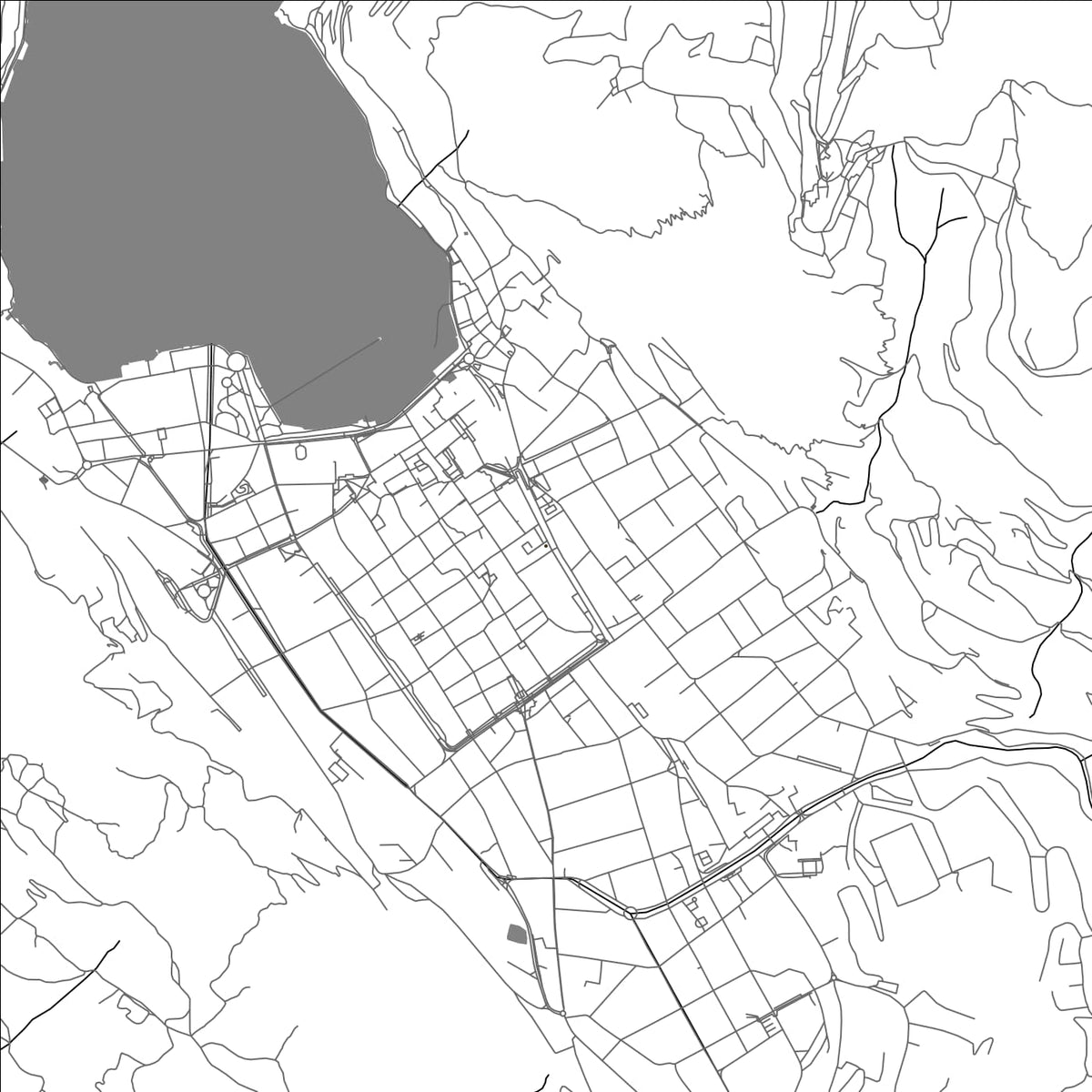 ROAD MAP OF COMO, ITALY BY MAPBAKES