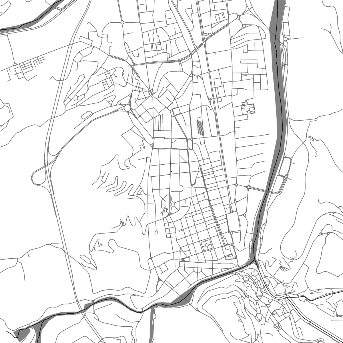 ROAD MAP OF COSENZA, ITALY BY MAPBAKES