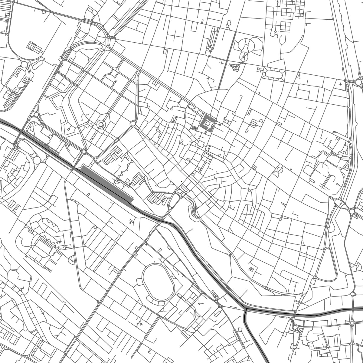 ROAD MAP OF FERRARA, ITALY BY MAPBAKES