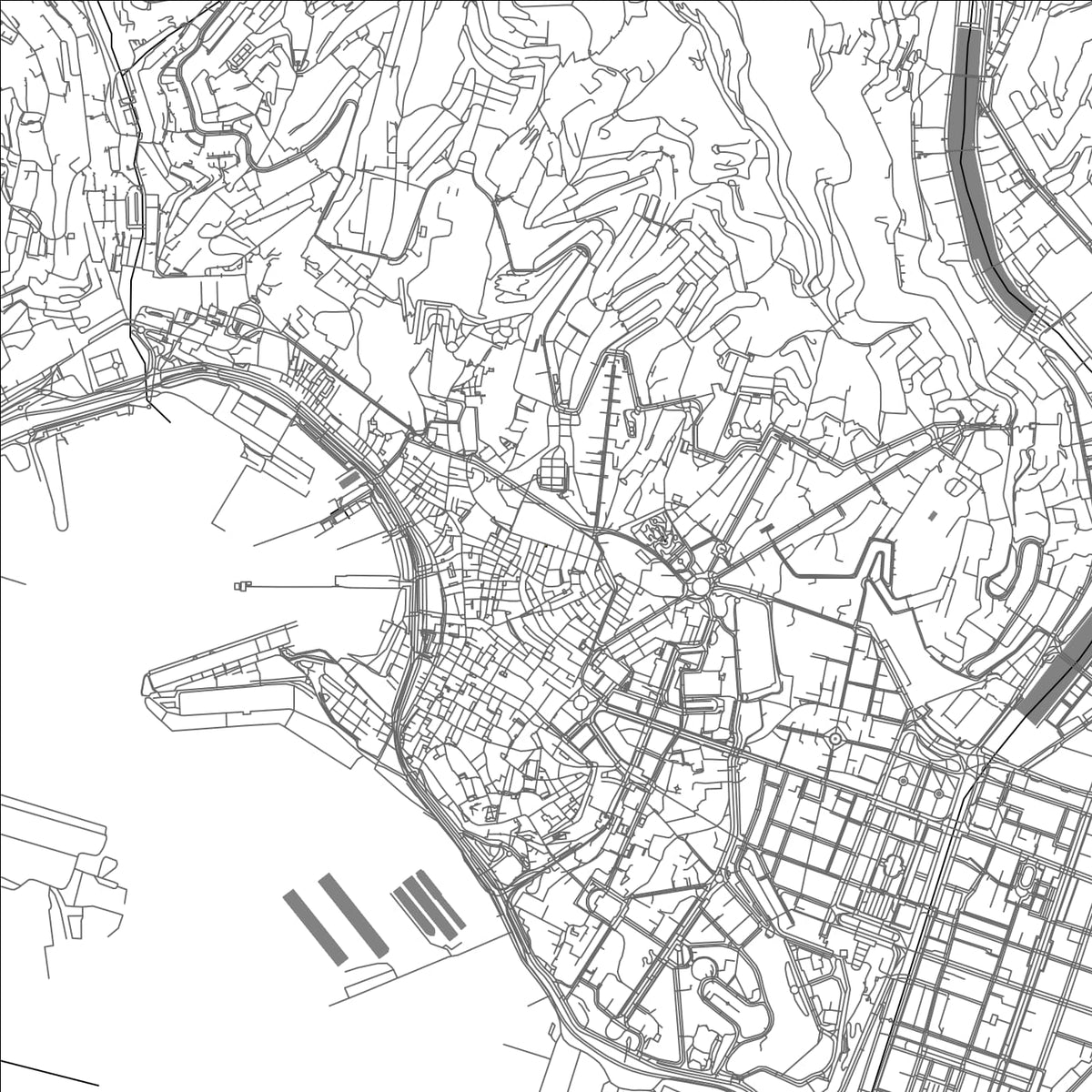 ROAD MAP OF GENOA, ITALY BY MAPBAKES