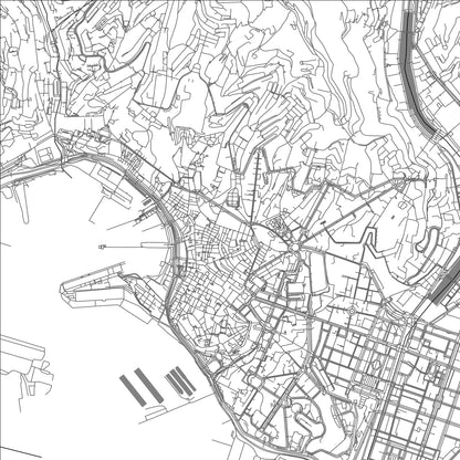 ROAD MAP OF GENOA, ITALY BY MAPBAKES
