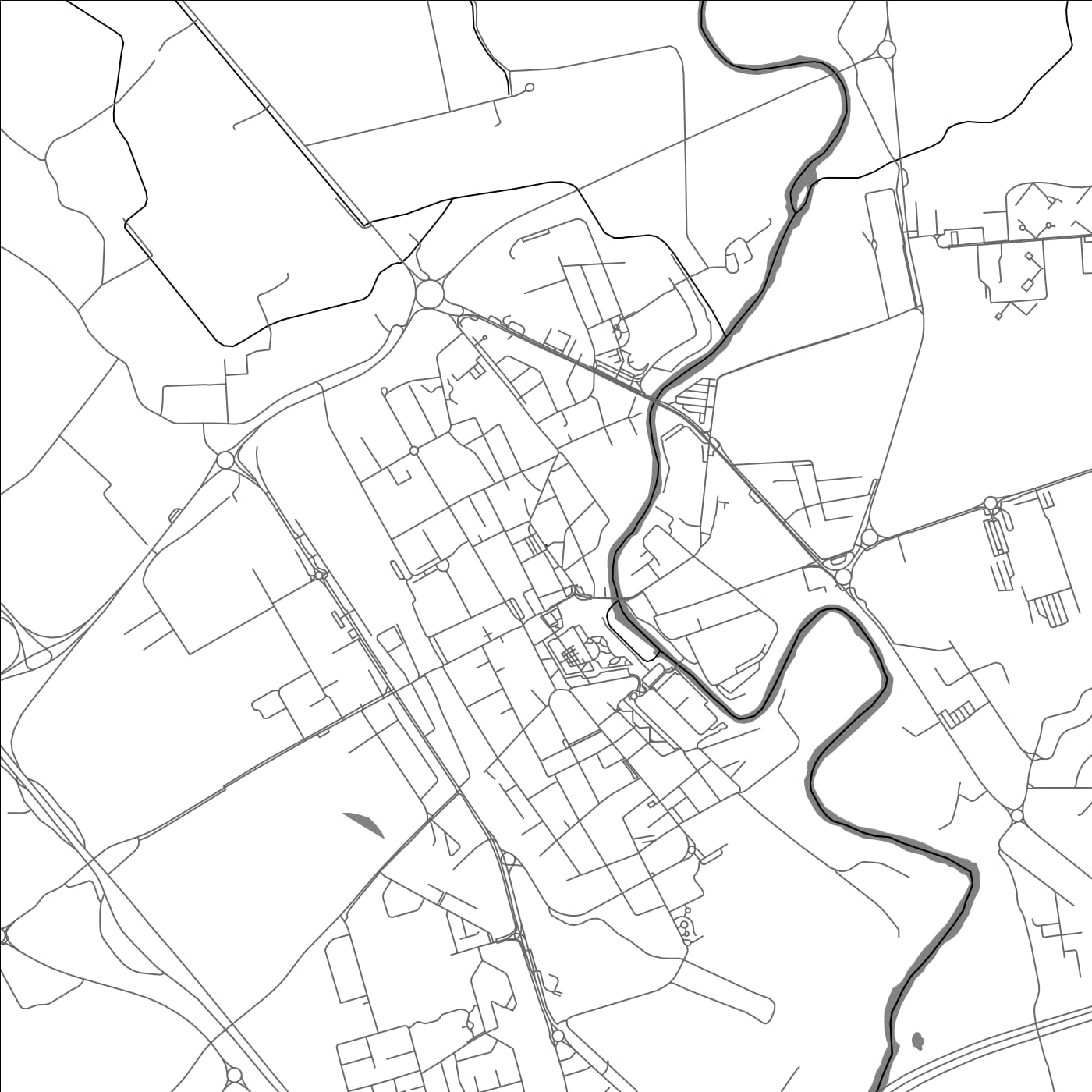 ROAD MAP OF MELEGNANO, ITALY BY MAPBAKES