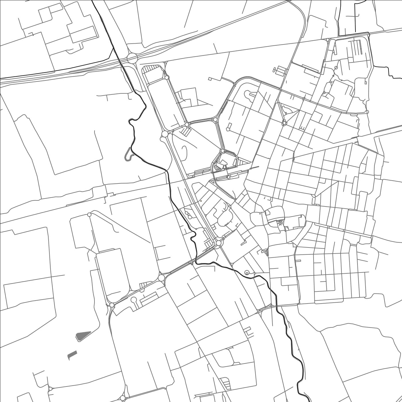 ROAD MAP OF MELZO, ITALY BY MAPBAKES