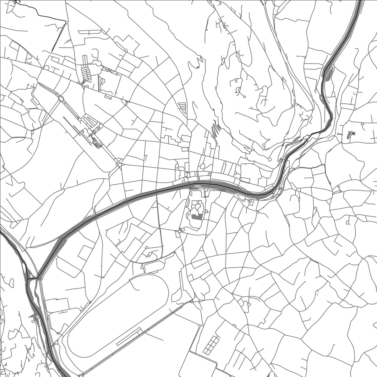 ROAD MAP OF MERANO, ITALY BY MAPBAKES