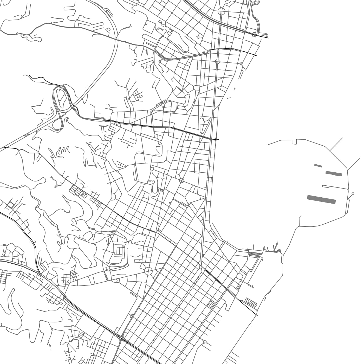 ROAD MAP OF MESSINA, ITALY BY MAPBAKES