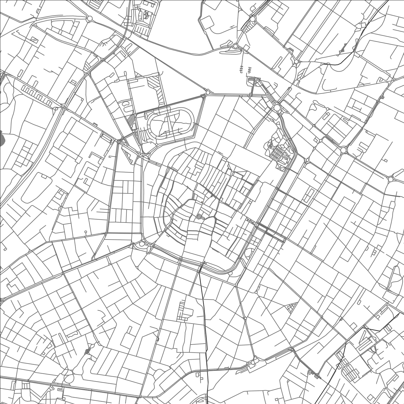 ROAD MAP OF MODENA, ITALY BY MAPBAKES