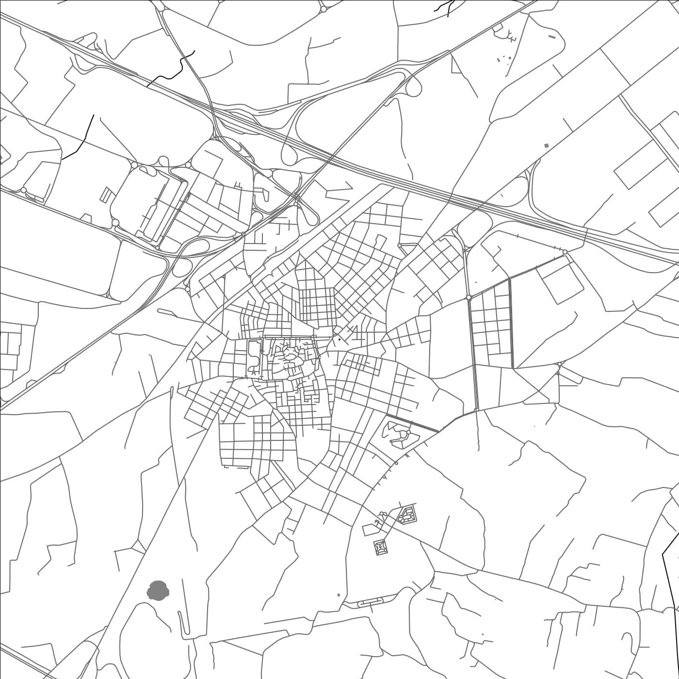 ROAD MAP OF MODUGNO, ITALY BY MAPBAKES