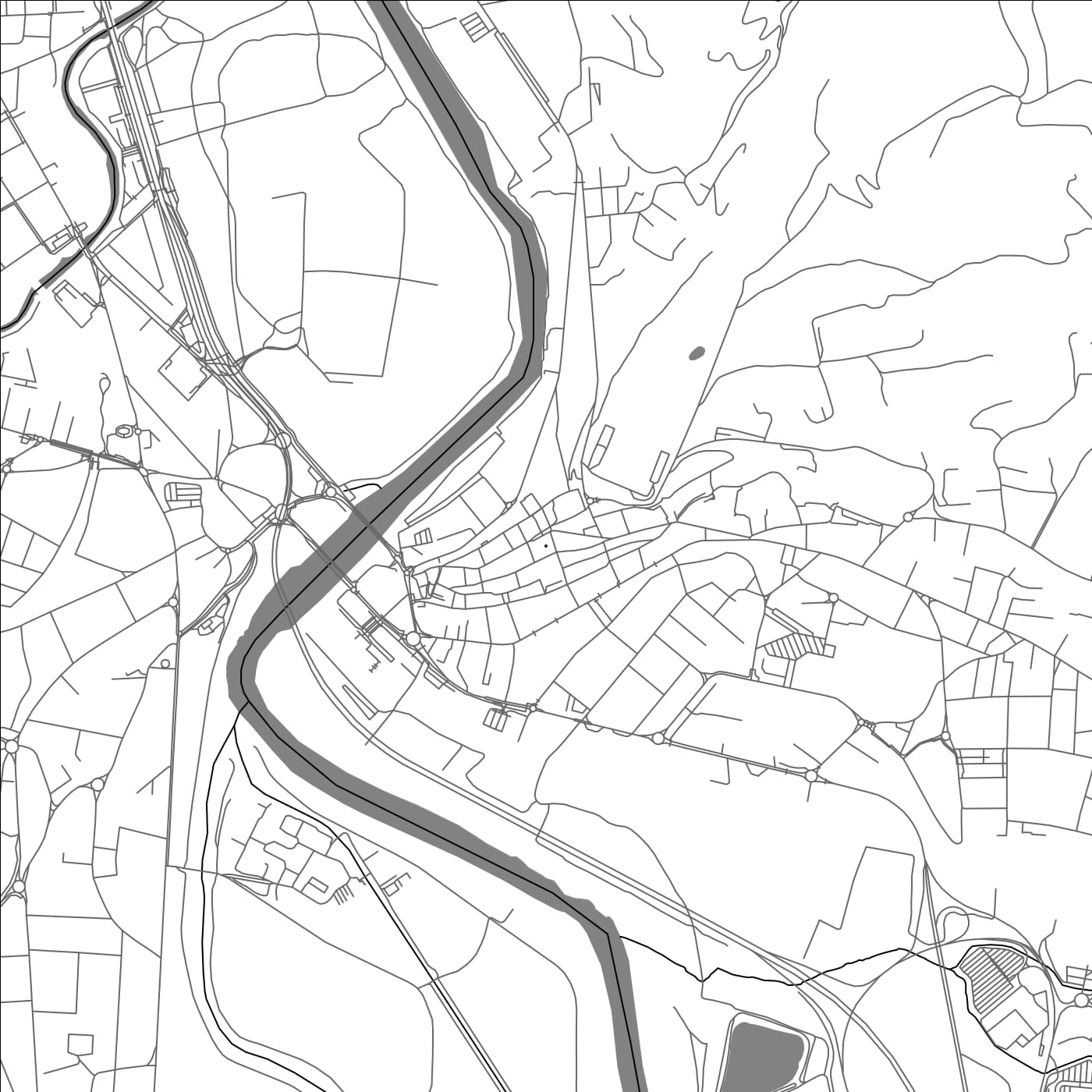 ROAD MAP OF MONCALIERI, ITALY BY MAPBAKES