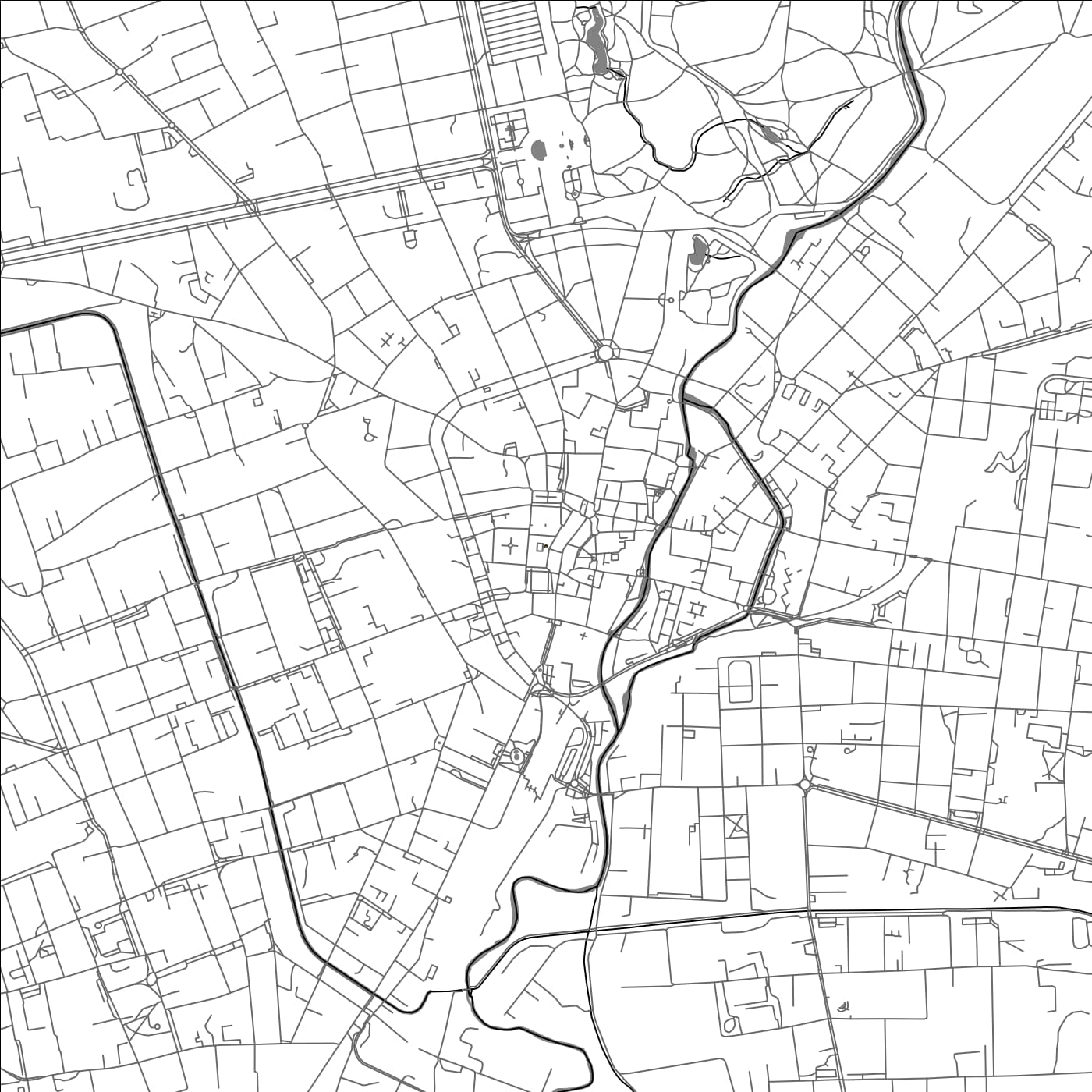 ROAD MAP OF MONZA, ITALY BY MAPBAKES