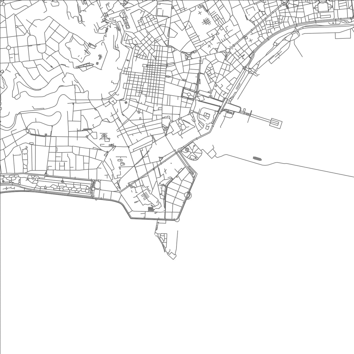 ROAD MAP OF NAPLES, ITALY BY MAPBAKES