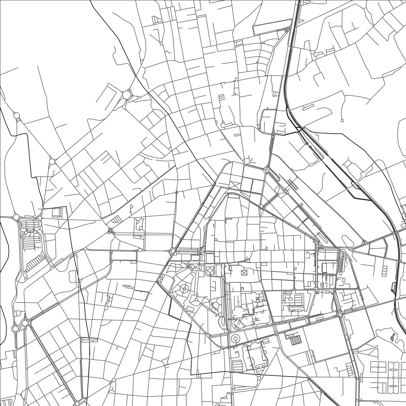 ROAD MAP OF NOVARA, ITALY BY MAPBAKES