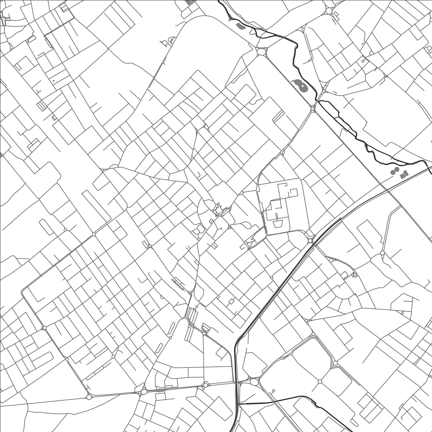 ROAD MAP OF PARABIAGO, ITALY BY MAPBAKES