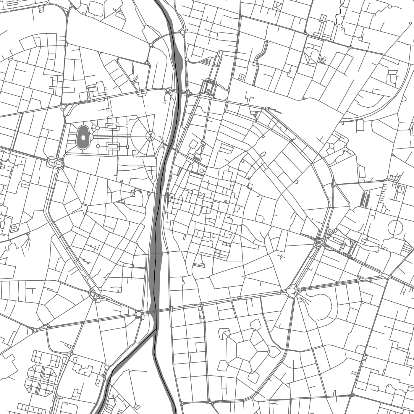 ROAD MAP OF PARMA, ITALY BY MAPBAKES