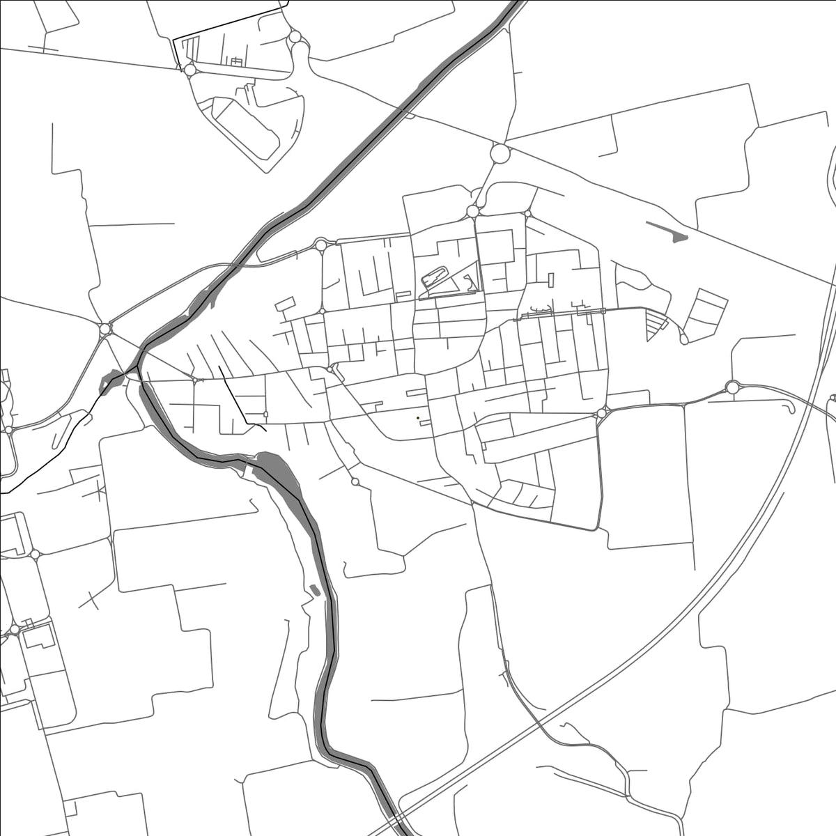 ROAD MAP OF PAULLO, ITALY BY MAPBAKES