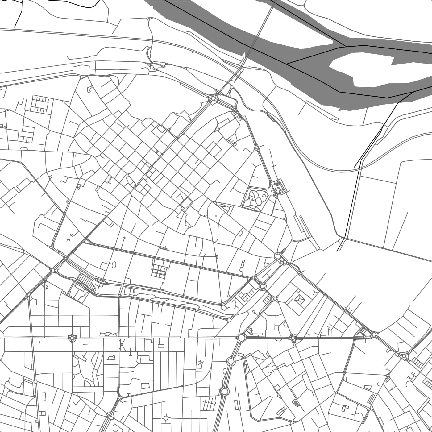 ROAD MAP OF PIACENZA, ITALY BY MAPBAKES