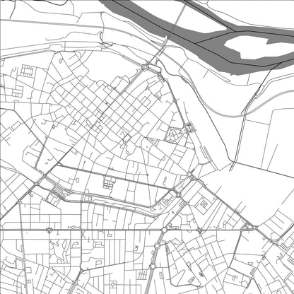 ROAD MAP OF PIACENZA, ITALY BY MAPBAKES