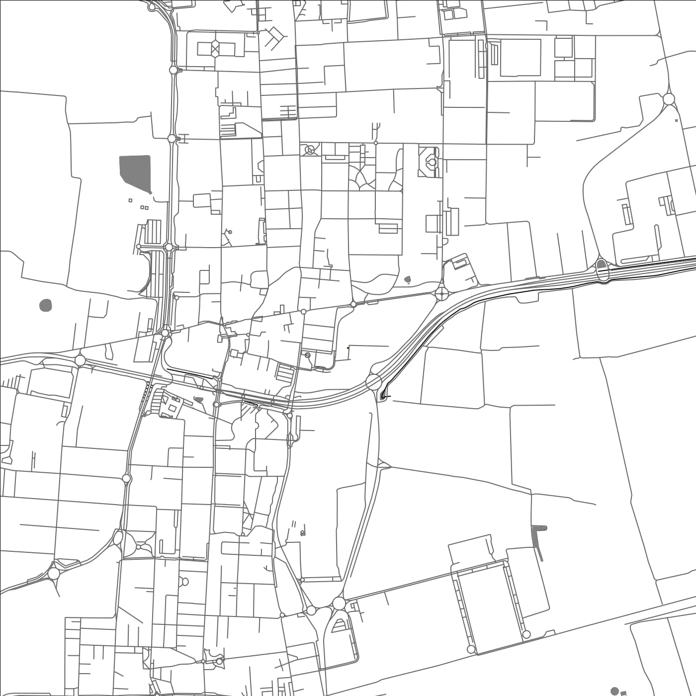 ROAD MAP OF PIOLTELLO, ITALY BY MAPBAKES