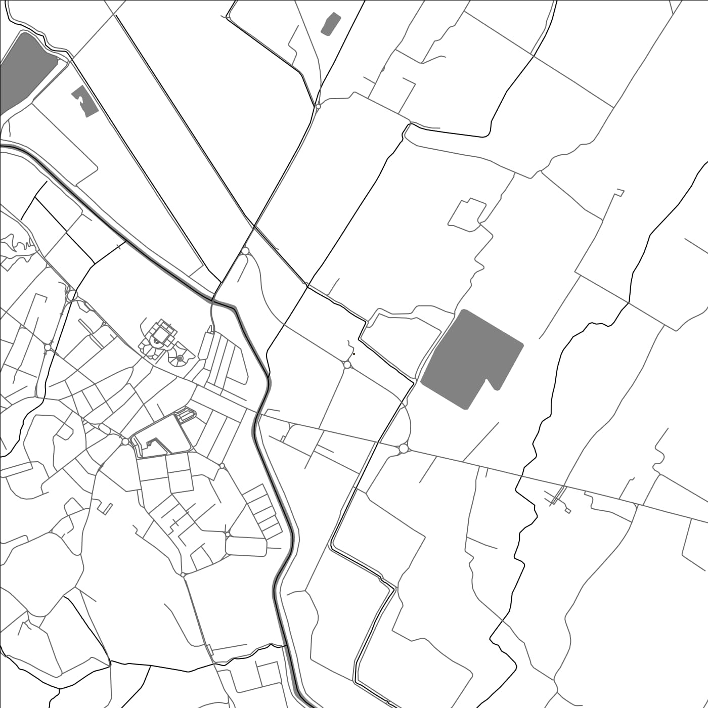 ROAD MAP OF POGGIO A CAIANO, ITALY BY MAPBAKES