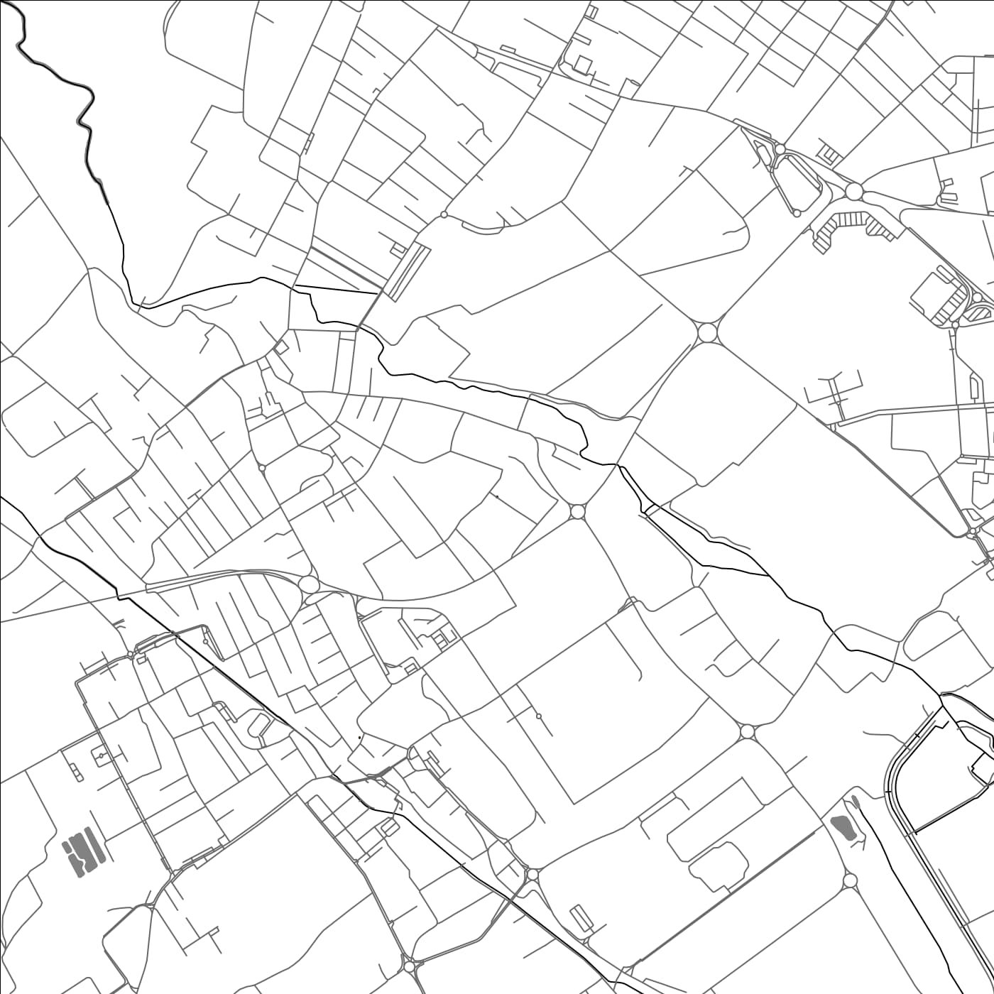 ROAD MAP OF POGLIANO MILANESE, ITALY BY MAPBAKES