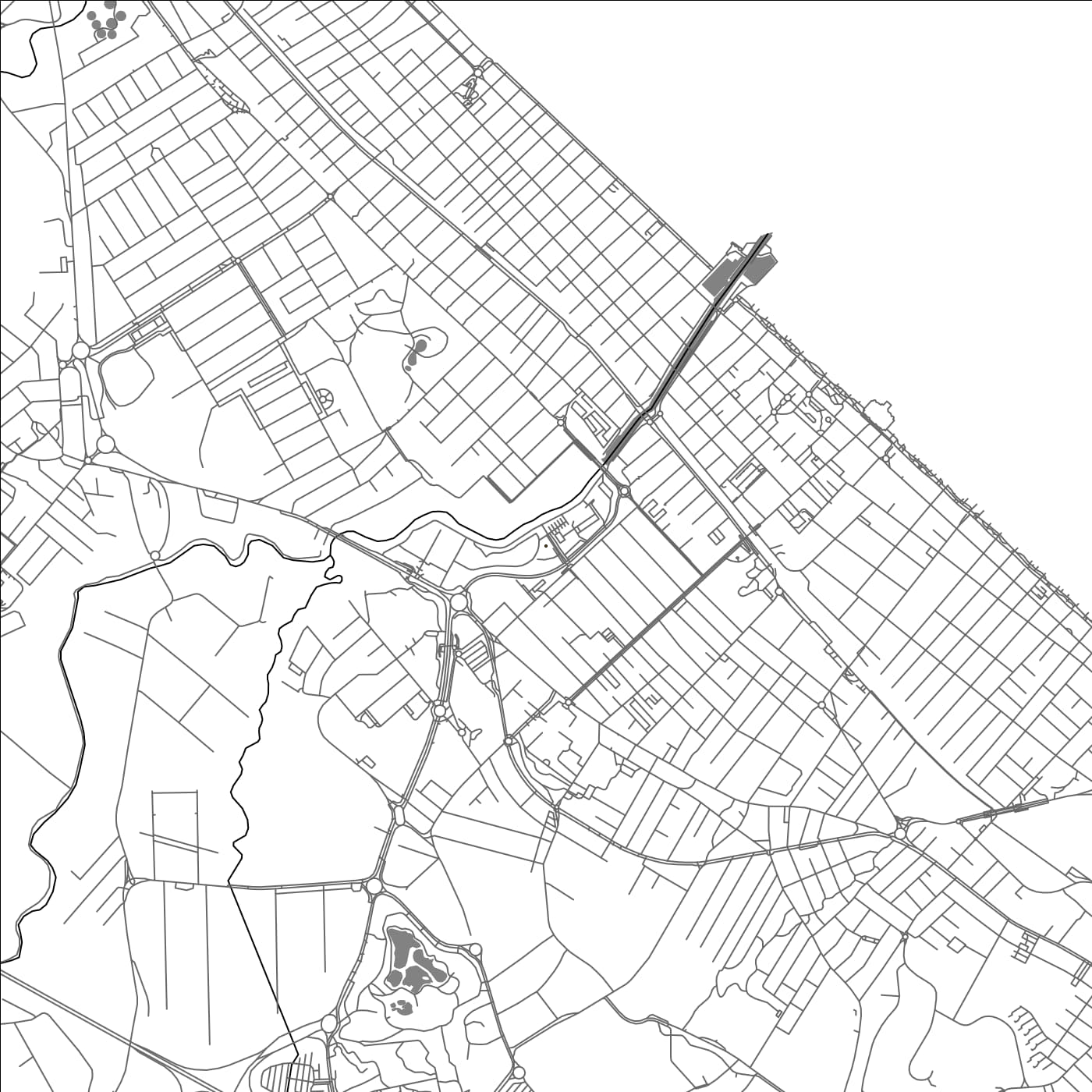 ROAD MAP OF RICCIONE MARINA, ITALY BY MAPBAKES