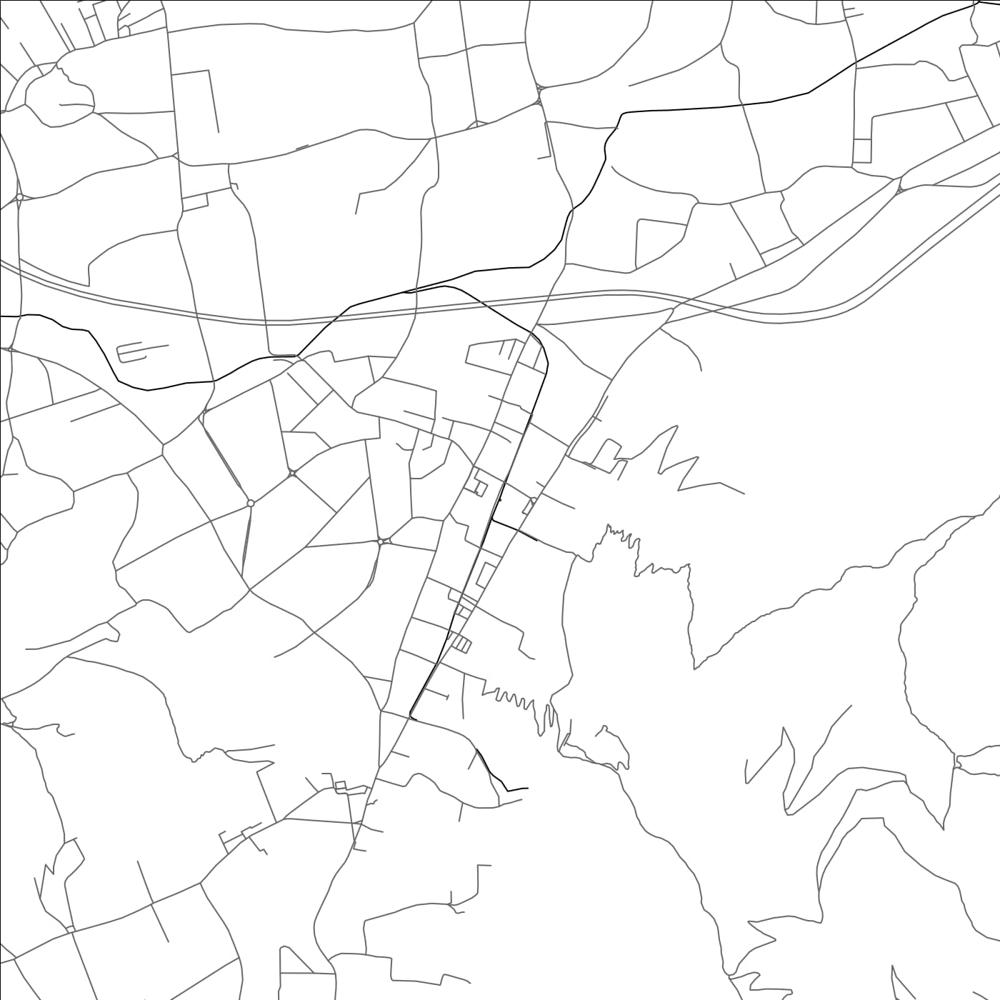 ROAD MAP OF ROCCAPIEMONTE, ITALY BY MAPBAKES