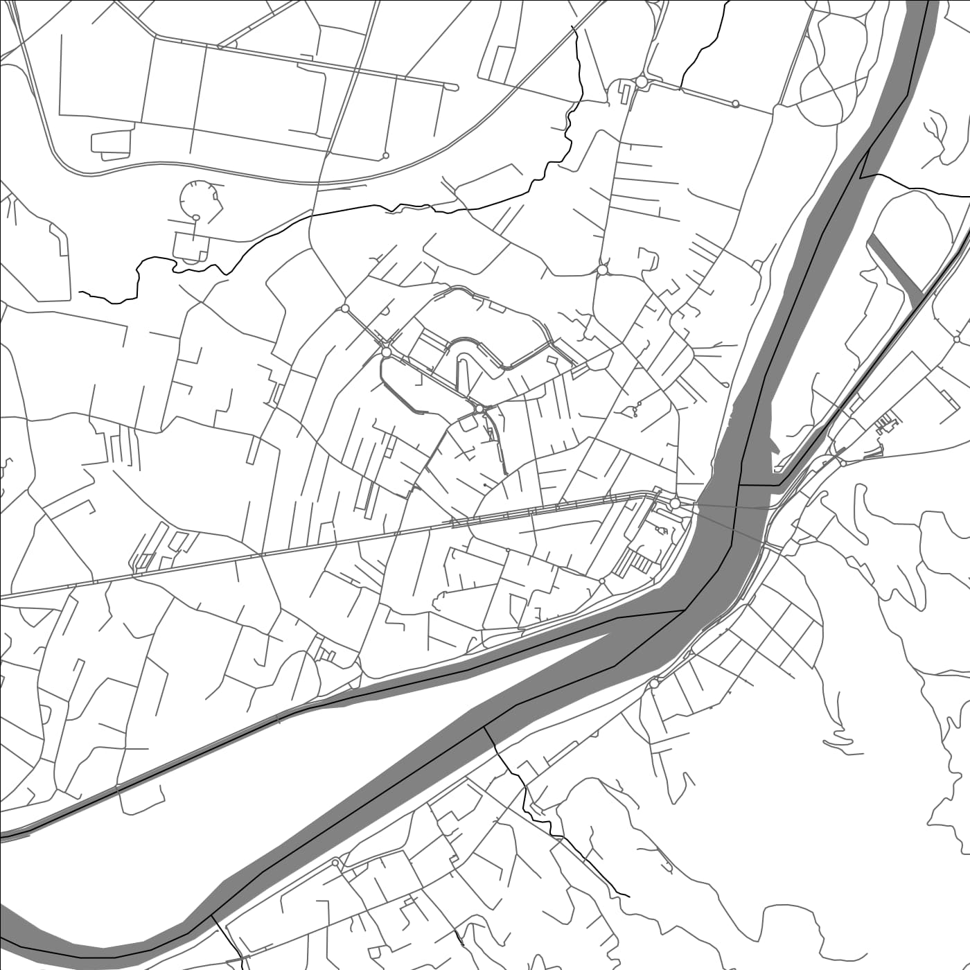 ROAD MAP OF SAN MAURO TORINESE, ITALY BY MAPBAKES