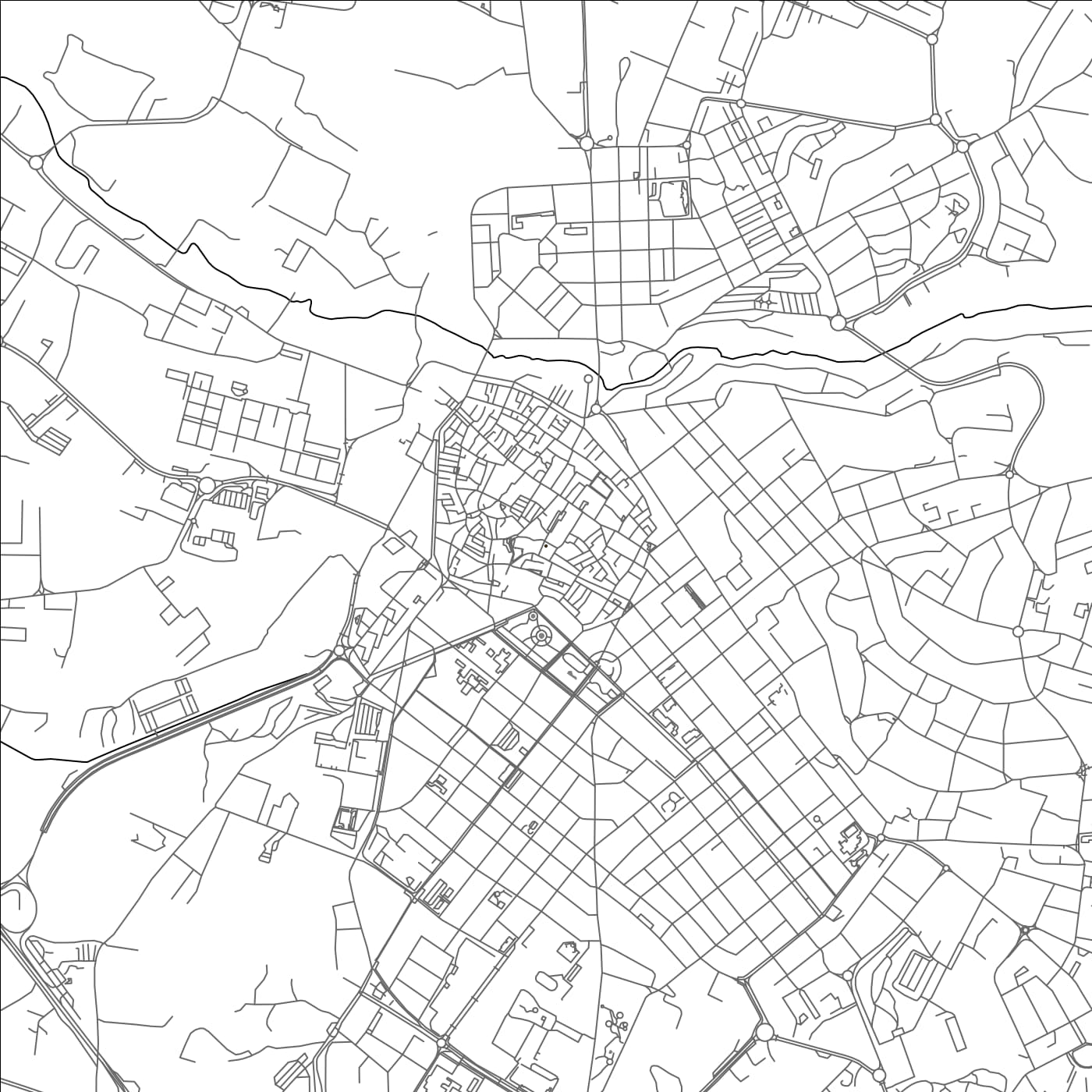 ROAD MAP OF SASSARI, ITALY BY MAPBAKES