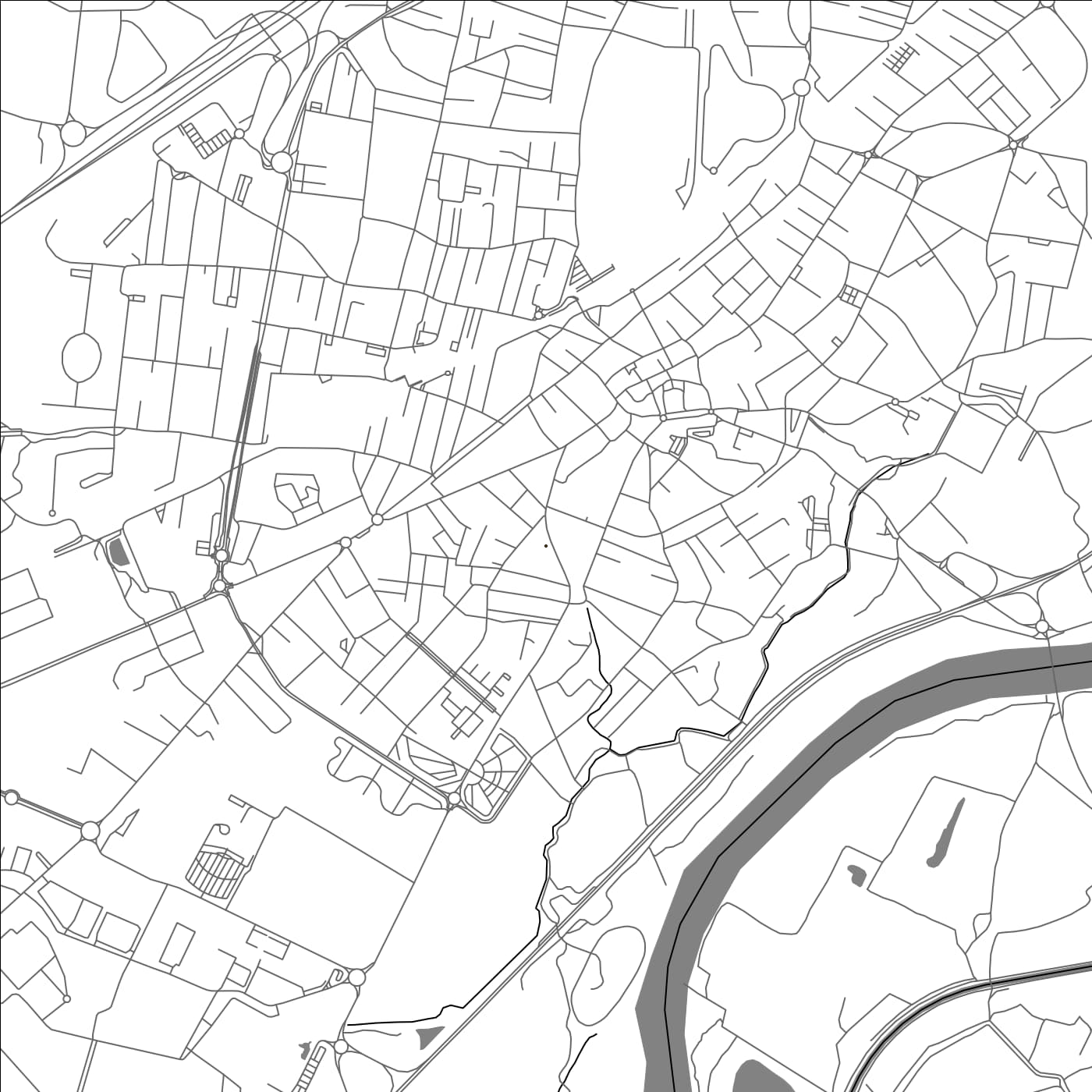 ROAD MAP OF SETTIMO TORINESE, ITALY BY MAPBAKES