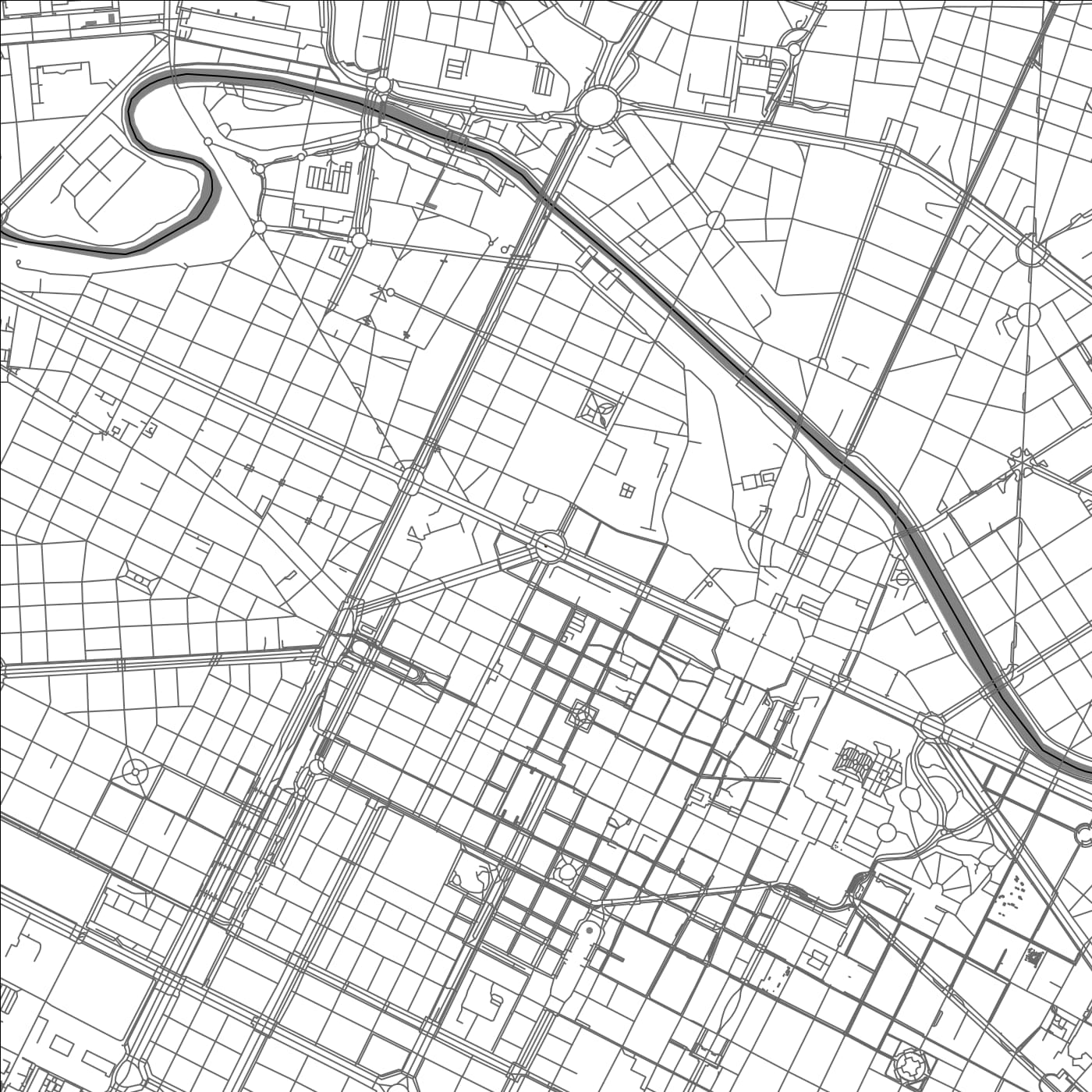 ROAD MAP OF TURIN, ITALY BY MAPBAKES