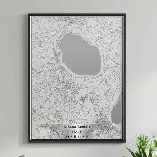 ROAD MAP OF ALBANO LAZIALE, ITALY BY MAPBAKES