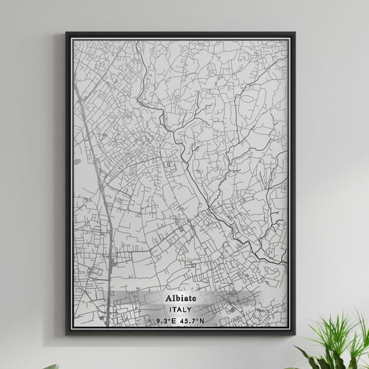 ROAD MAP OF ALBIATE, ITALY BY MAPBAKES