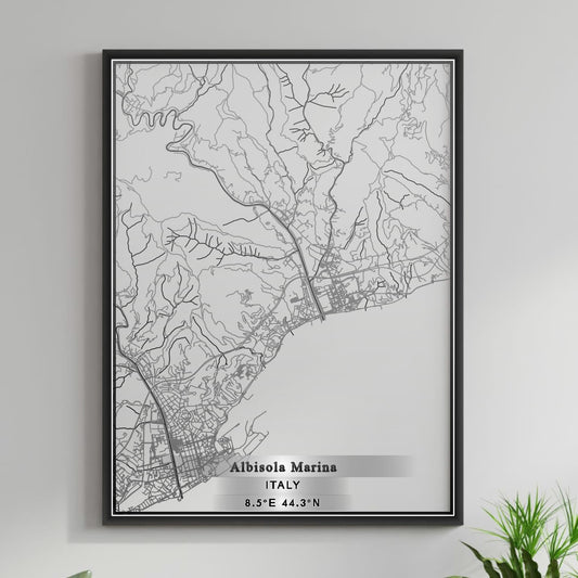 ROAD MAP OF ALBISOLA MARINA, ITALY BY MAPBAKES