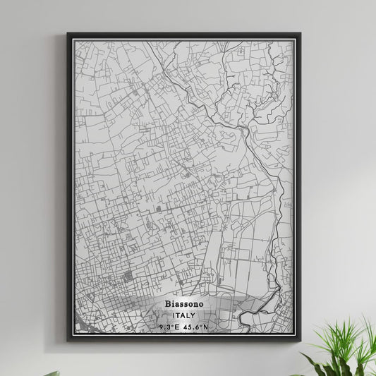 ROAD MAP OF BIASSONO, ITALY BY MAPBAKES