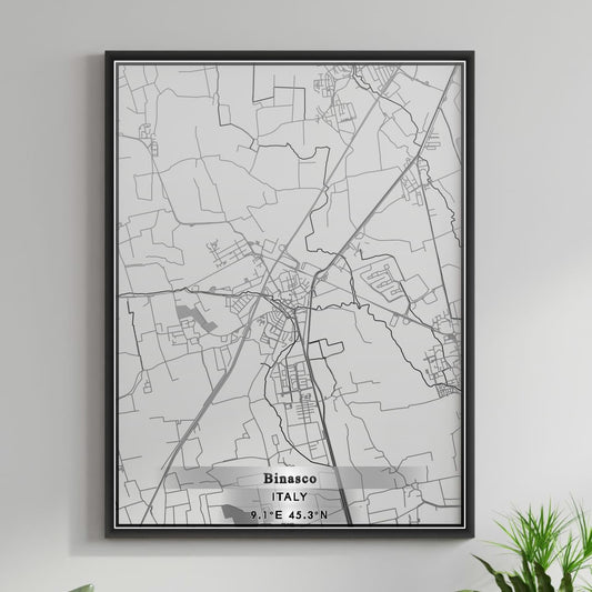 ROAD MAP OF BINASCO, ITALY BY MAPBAKES