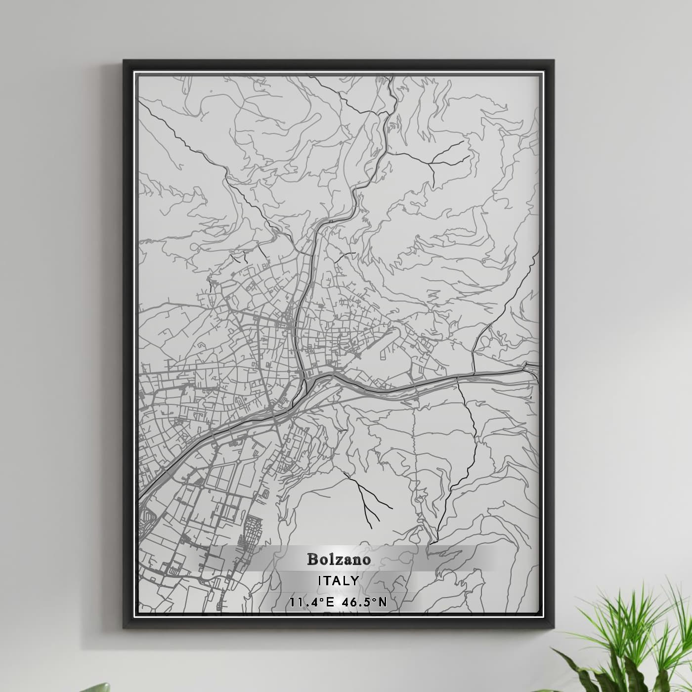 ROAD MAP OF BOLZANO, ITALY BY MAPBAKES