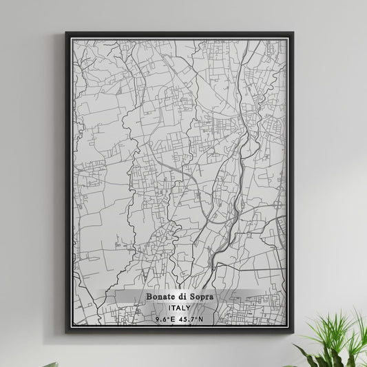 ROAD MAP OF BONATE DI SOPRA, ITALY BY MAPBAKES