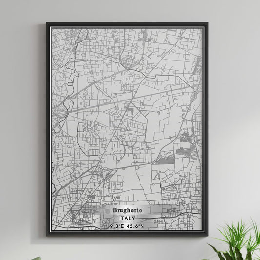 ROAD MAP OF BRUGHERIO, ITALY BY MAPBAKES