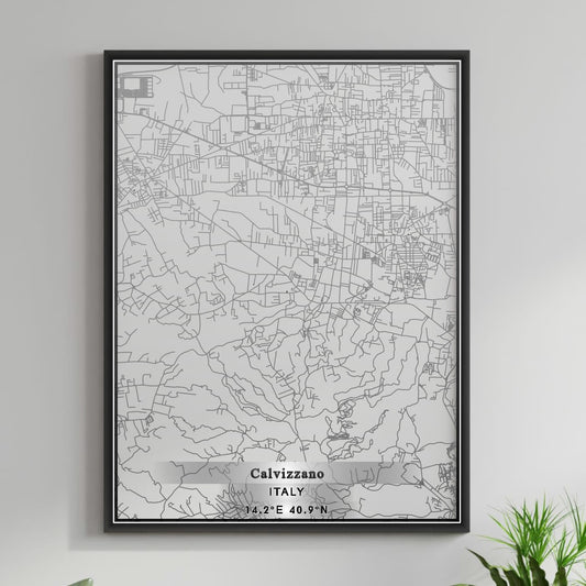 ROAD MAP OF CALVIZZANO, ITALY BY MAPBAKES